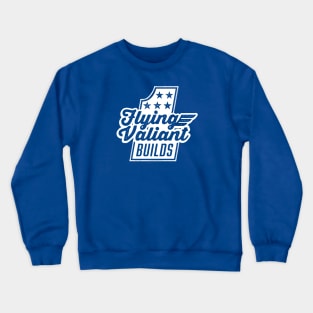 Flying Valiant Builds - (Stunt Style - White on Blue) Crewneck Sweatshirt